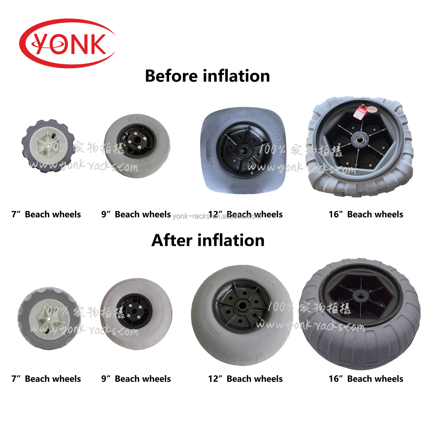 Yonk Balloon Tires Beach Cart Tires 12 PU Wheel