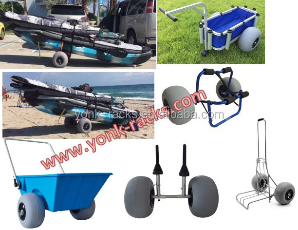 YONK Pneumatic Tyre Balloon Wheels for Beach Cart Kayak Cart 12'' Caster Wheel