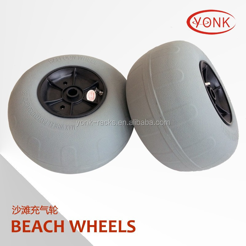 Yonk New design12inch flat free no sink sand balloon wheel for beach cart, wholesale balloon wheels