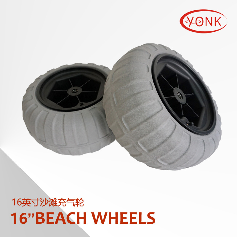 YONK Pneumatic Wheel 16 inch sand balloon wheel beach cart tire with bearing