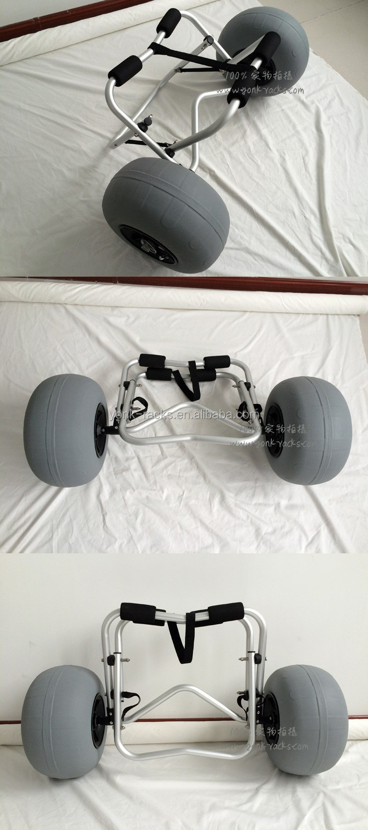 YONK Balloon Wheels Kayak/Canoe Wheels Boat Carrier Dolly Trailer Tote Cart/Trolley