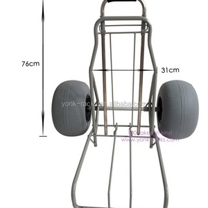 portable folding trolley beach trolley balloon tire fishing cart beach cart