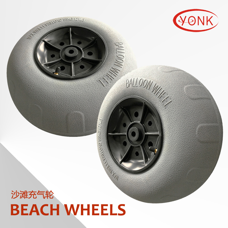 YONK Pneumatic Tyre Balloon Wheels for Beach Cart Kayak Cart 12'' Caster Wheel