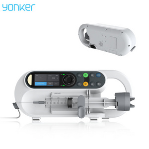 Yonker oem hospital skin syringe pump editable 5 drug information pressure detection dual CPU medical syringe pump