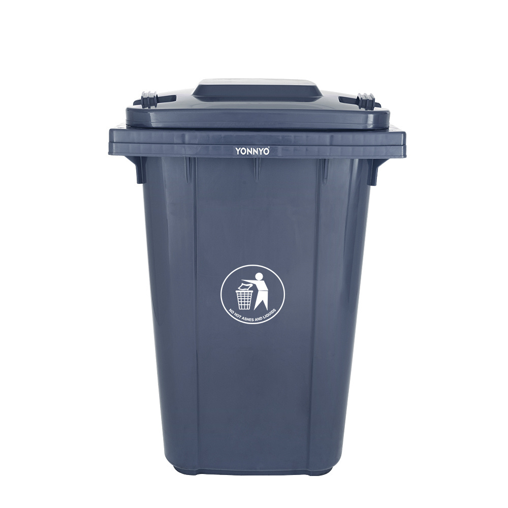 Restaurant recycling commercial black 360 liter garbage trash bin