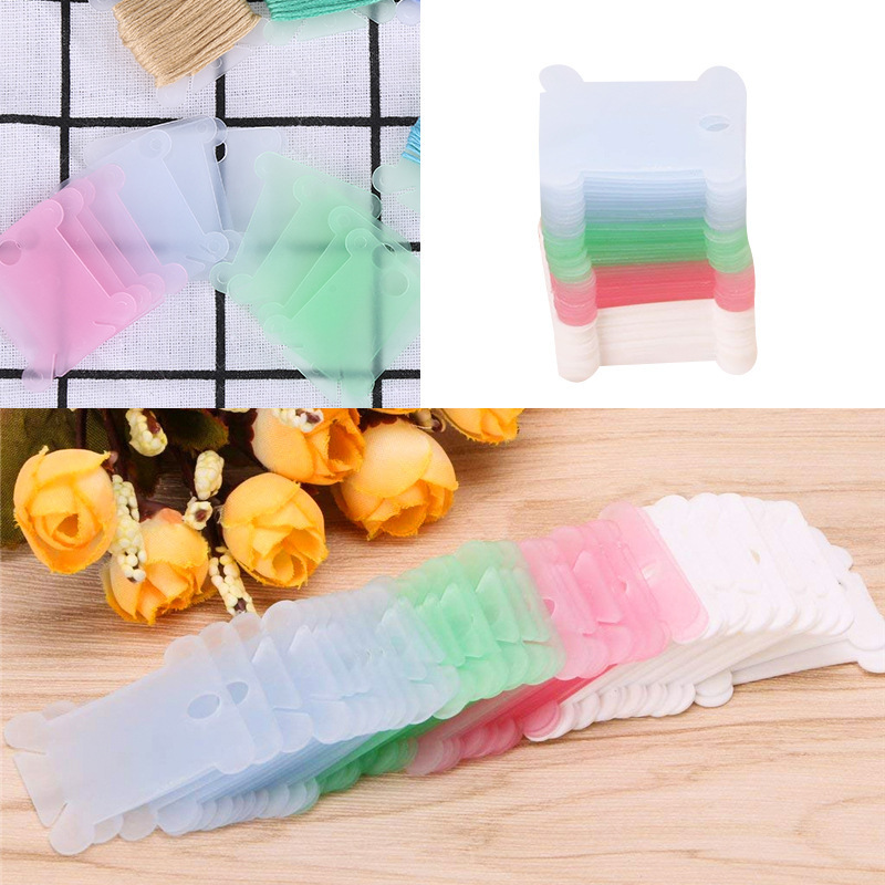 Plastic Floss Bobbins for Cross Cotton Thread Craft DIY Sewing Storage Thread Organizer Holder yarn winder