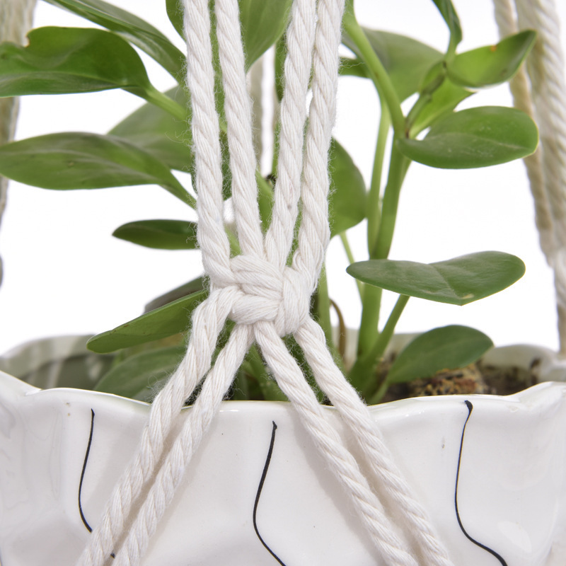 40 style 100% cotton rope knitting handmade macrame plant pot hanger boho home decoration