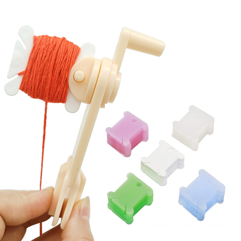 Plastic Floss Bobbins for Cross Cotton Thread Craft DIY Sewing Storage Thread Organizer Holder yarn winder