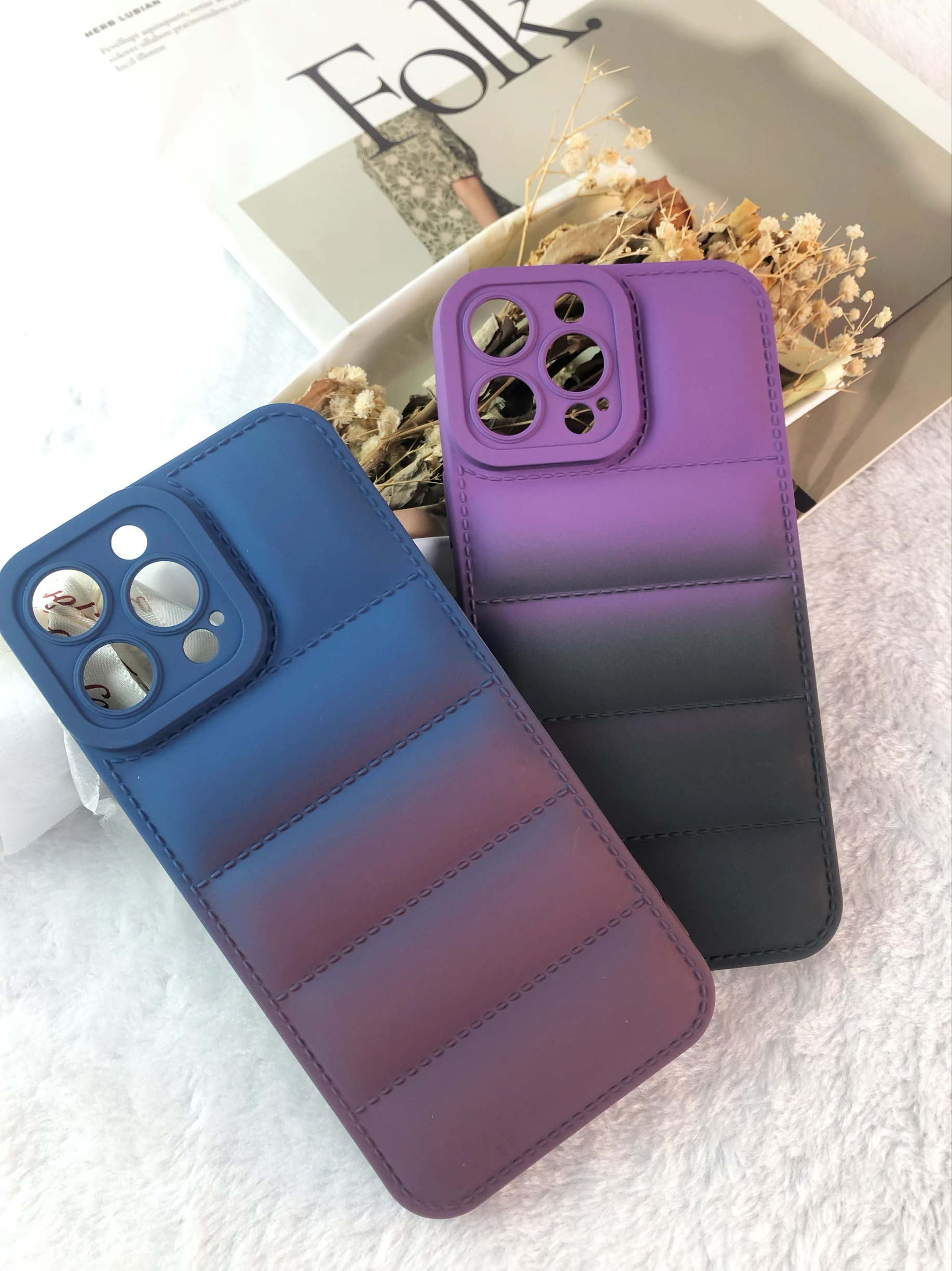 Hot selling color gradual change TPU sofe phone case