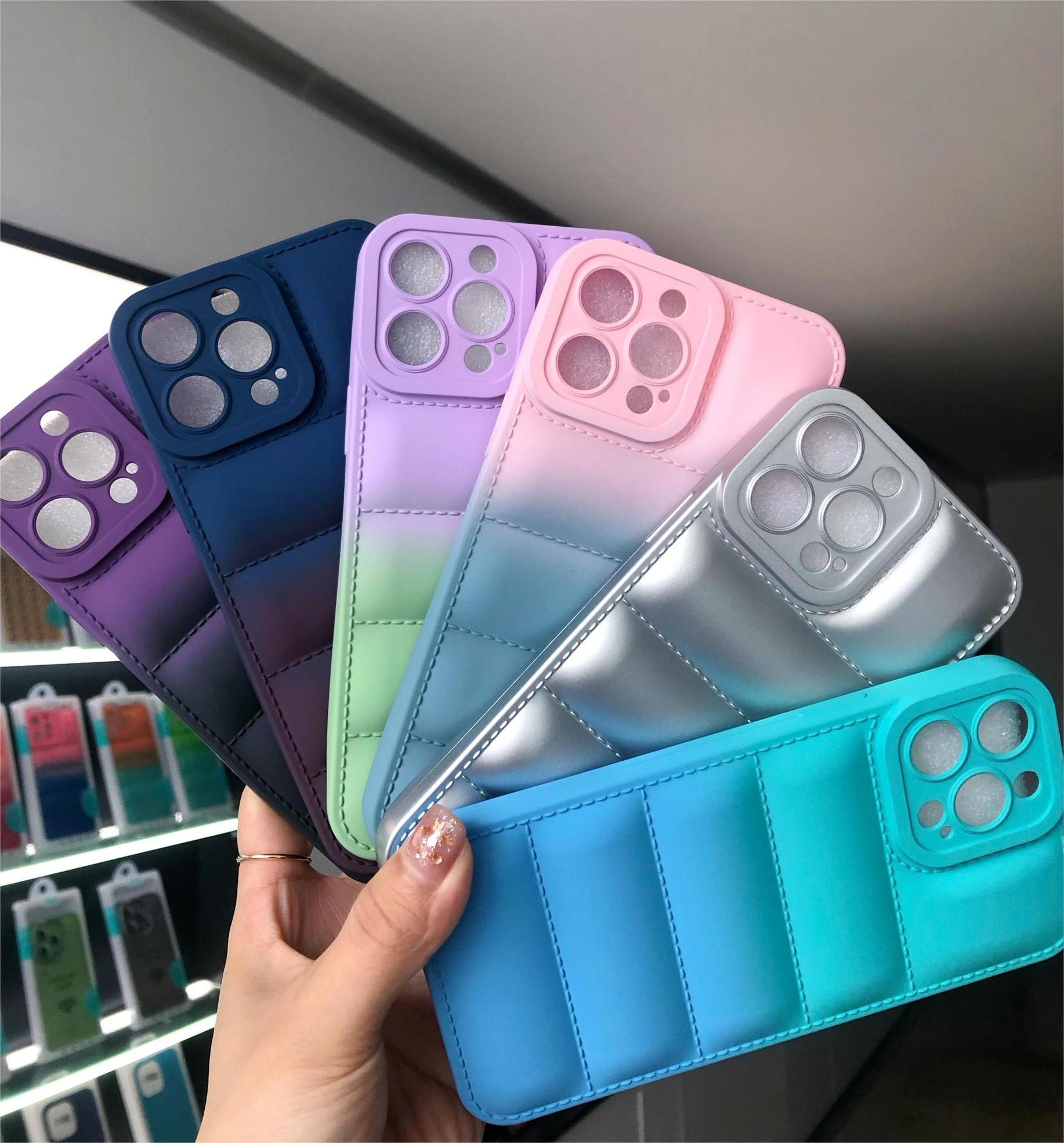 Hot selling color gradual change TPU sofe phone case