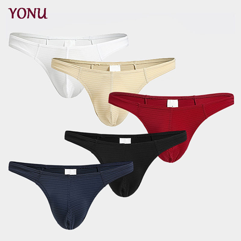 Manufacturers European And American Ice Silk Male Sexy Underwear Breathable Thongs And G Strings Quick Dry Boxer Briefs For Men