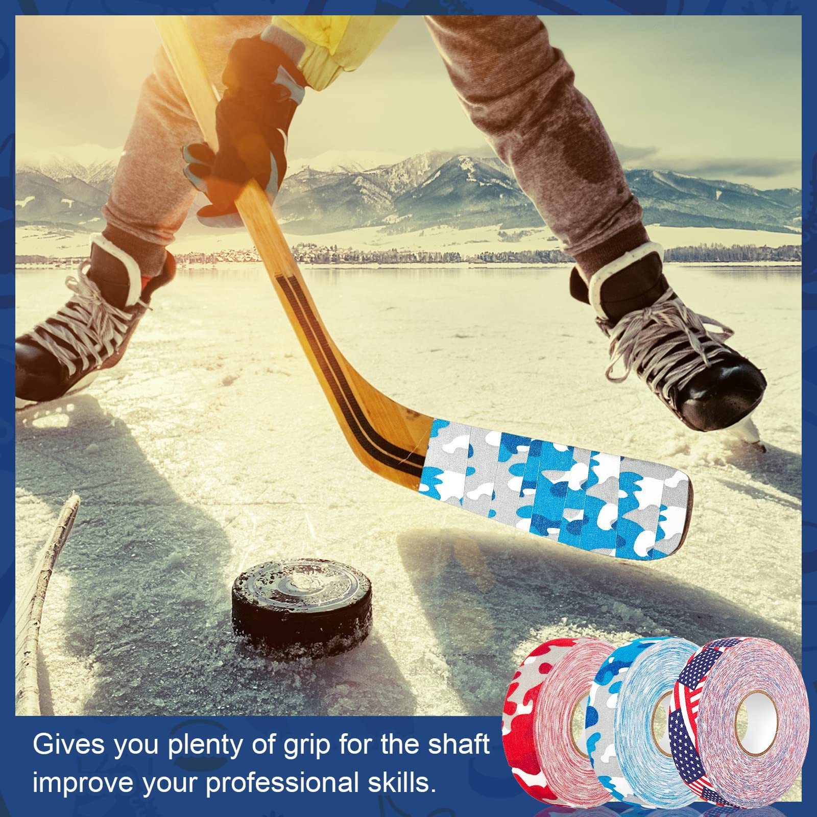 Ice Hockey Tape Stick Custom Hockey Skates Puck Grip Tape