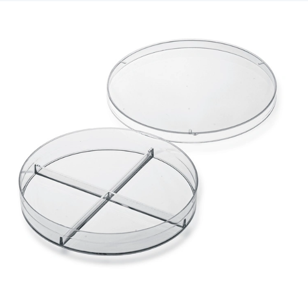 OEM Manufacture Price 60 75 90 100 120mm petri dishes 4 well cell culture dish