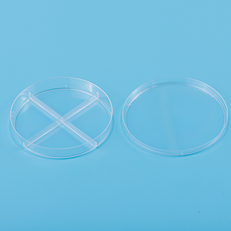 OEM Manufacture Price 60 75 90 100 120mm petri dishes 4 well cell culture dish