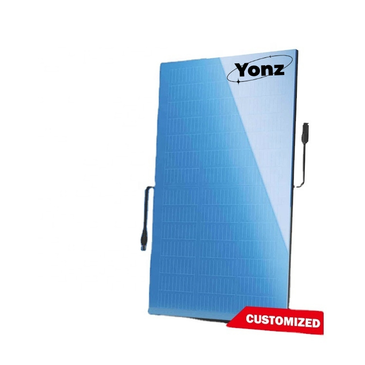 Yonz Bipv Solar Power Panel Glass Facade colourful Home Roof Tile Solar Panel for Building