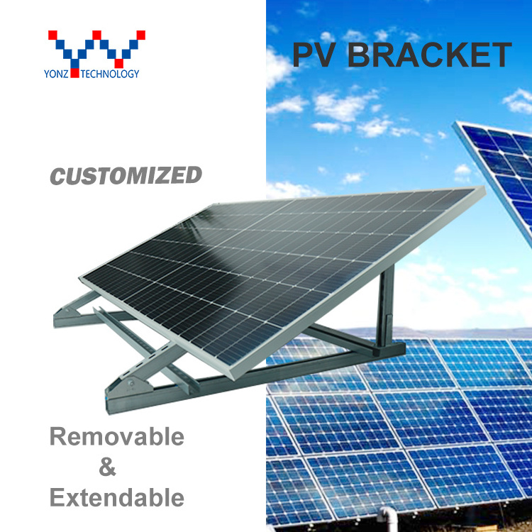 YONZ solar panel support frames solar pv panel ground mounting brackets structure