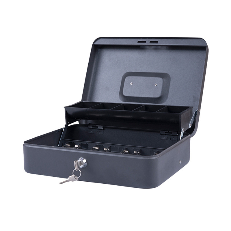 Portable Metal Money Saving Cash Safe Box With Handle