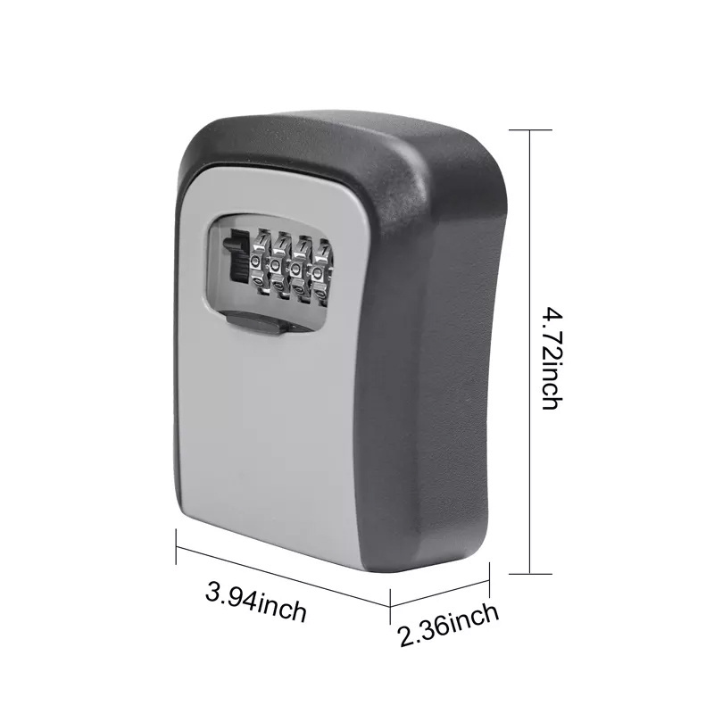 aluminum wall mounted key safe box combination lock car key storage box for home outdoor