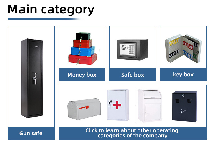 Portable Metal Money Saving Cash Safe Box With Handle