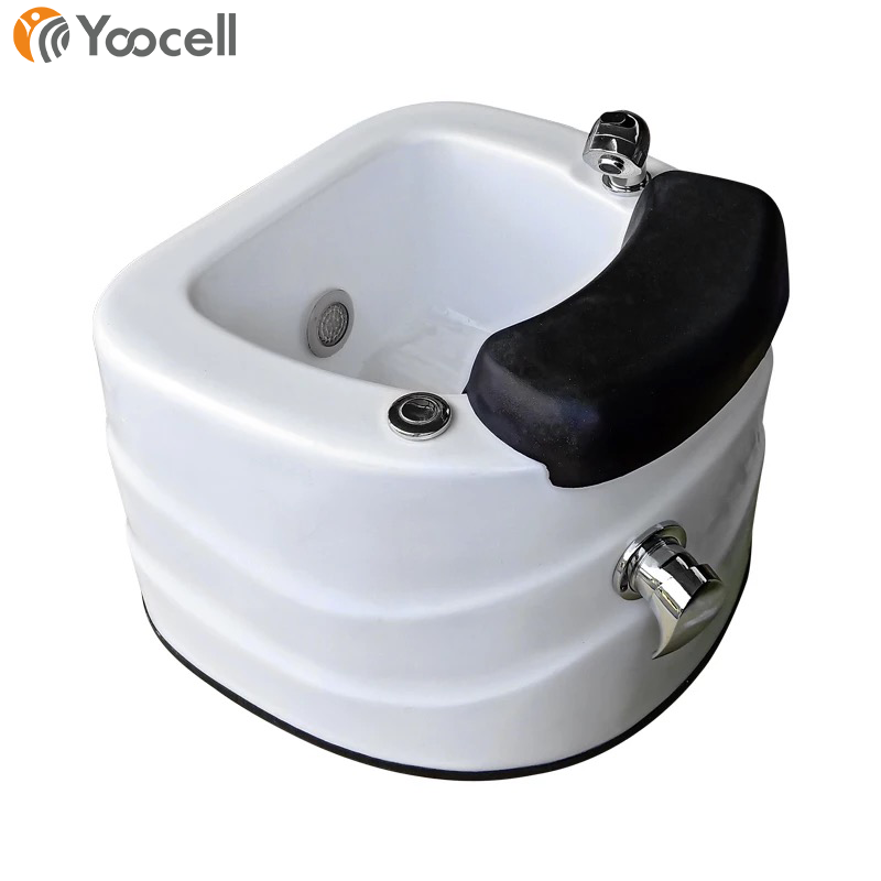 Yoocell High Quality White Pedicure Sink Bowls For Spa Massage Pedicure Chairs Footbath Basin