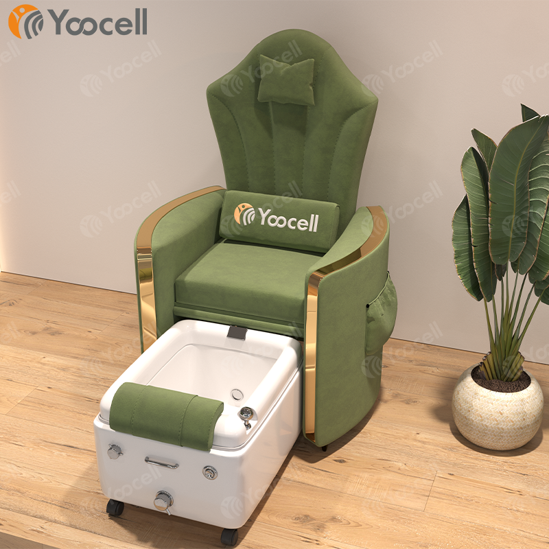 Yoocell 2022 new luxury nail salon beauty furniture ceramic pedicure sink bowl foot spa massage pedicure basin chair