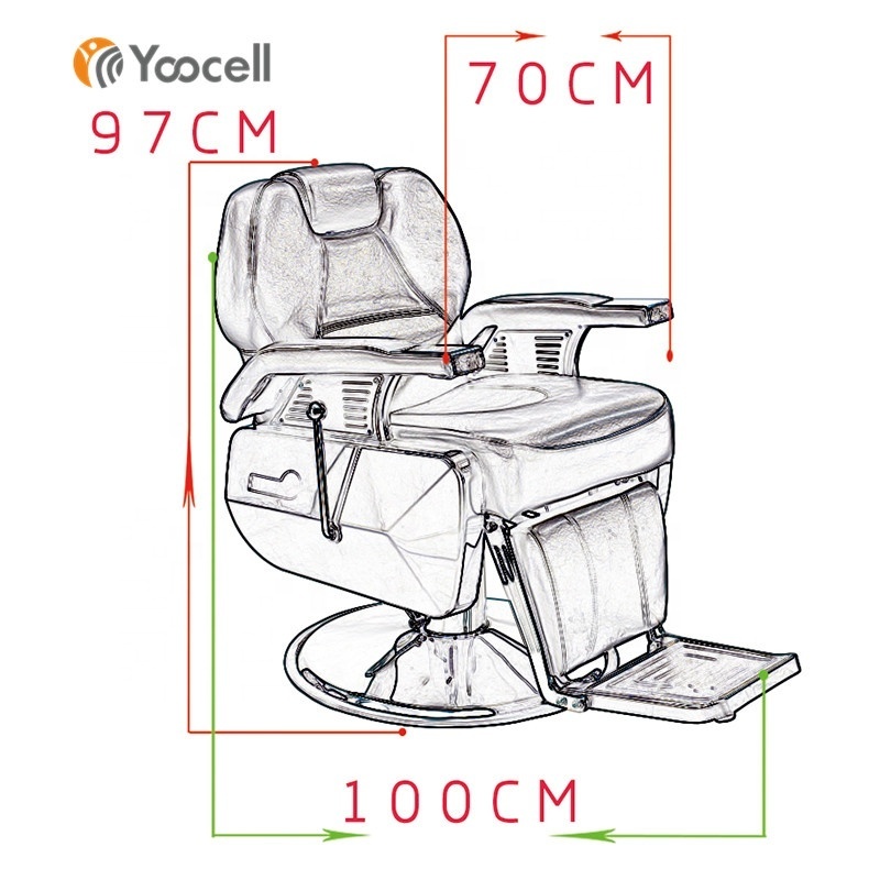 Yoocell Best Selling Salon Furniture Black Cheap Prices Men Hydraulic Vintage Barber Chair Styling Chair For Shaving