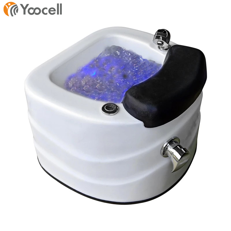 Yoocell High Quality White Pedicure Sink Bowls For Spa Massage Pedicure Chairs Footbath Basin