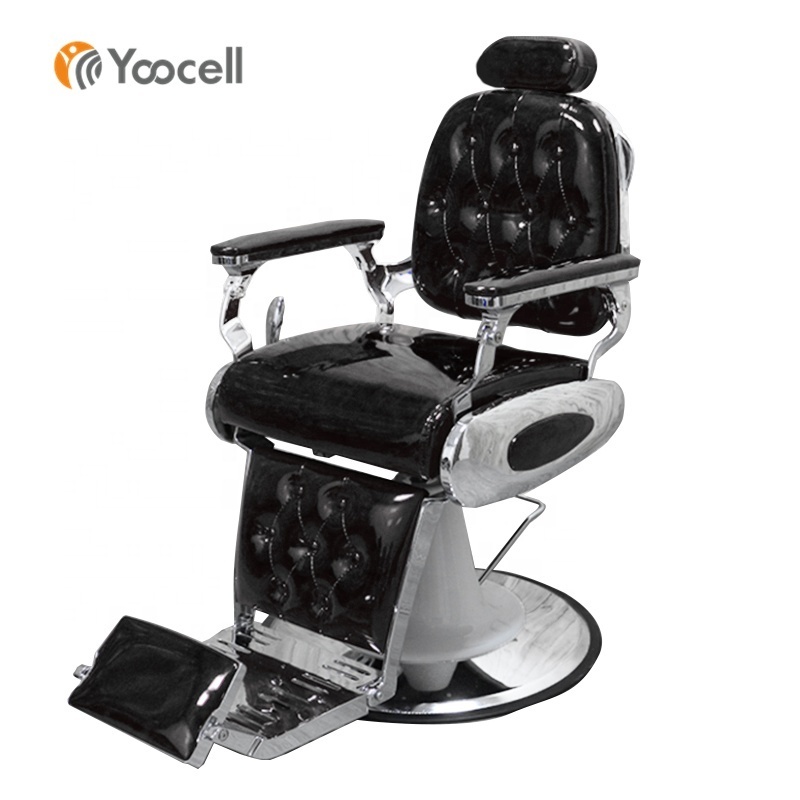 Yoocell antique style black silla barbero barber shop hair styling chair salon hairdressing barber chair for sale