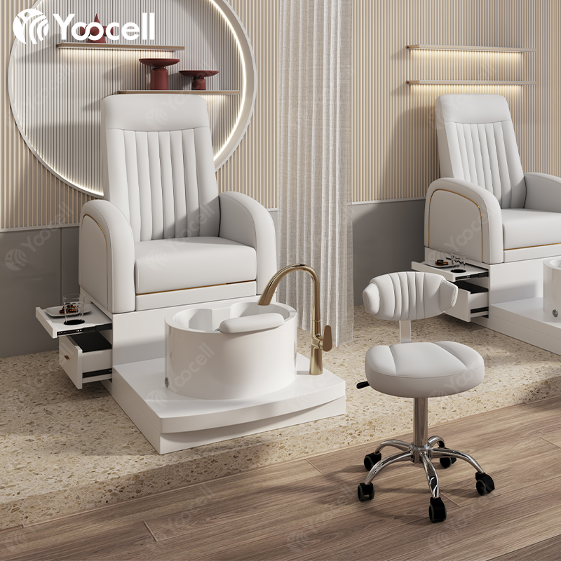 Yoocell luxury no plumbing massage pedicure chair nail salon sillas foot spa chair for nails