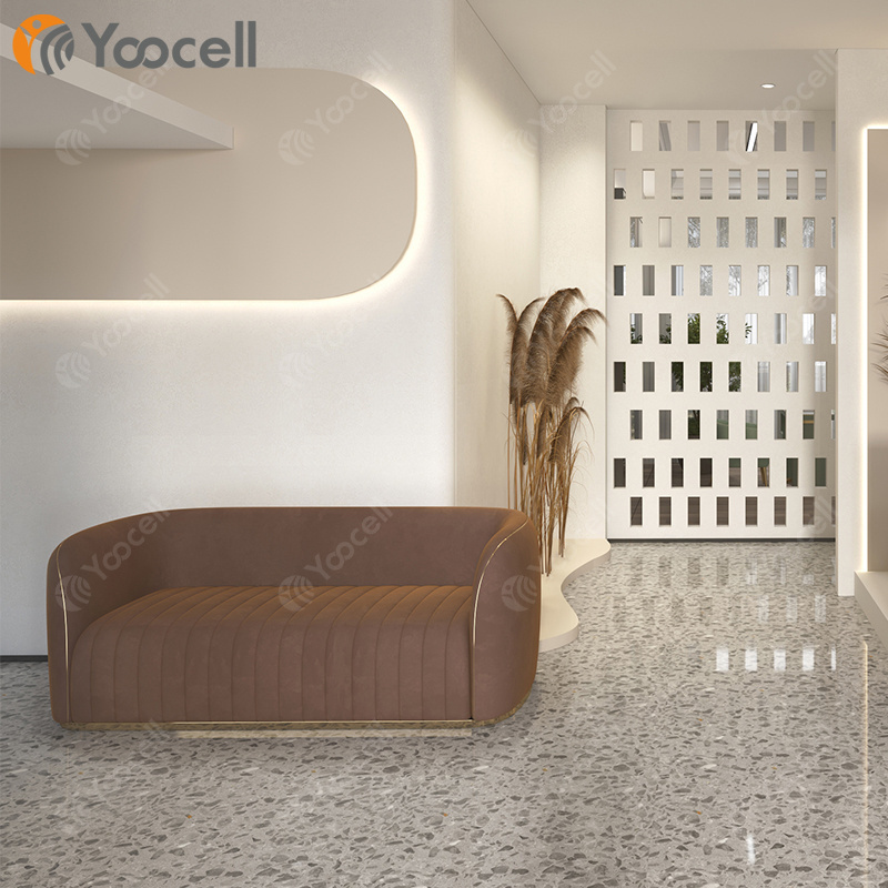 Yoocell modern waiting leather sectional living room sofa public waiting area sectional office sofa waiting chair salon