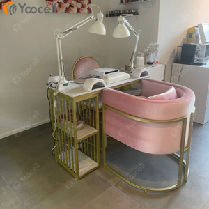 Yoocell 2022 popular hairdresser waiting sofas barber shop waiting chairs modern spa waiting room sofa 1/2/3 seaters