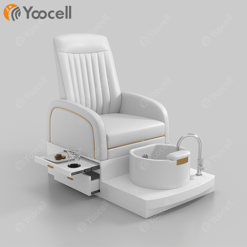 Yoocell 2022 new design beauty nail salon spa furniture set luxury foot spa massage equipments pedicure chairs