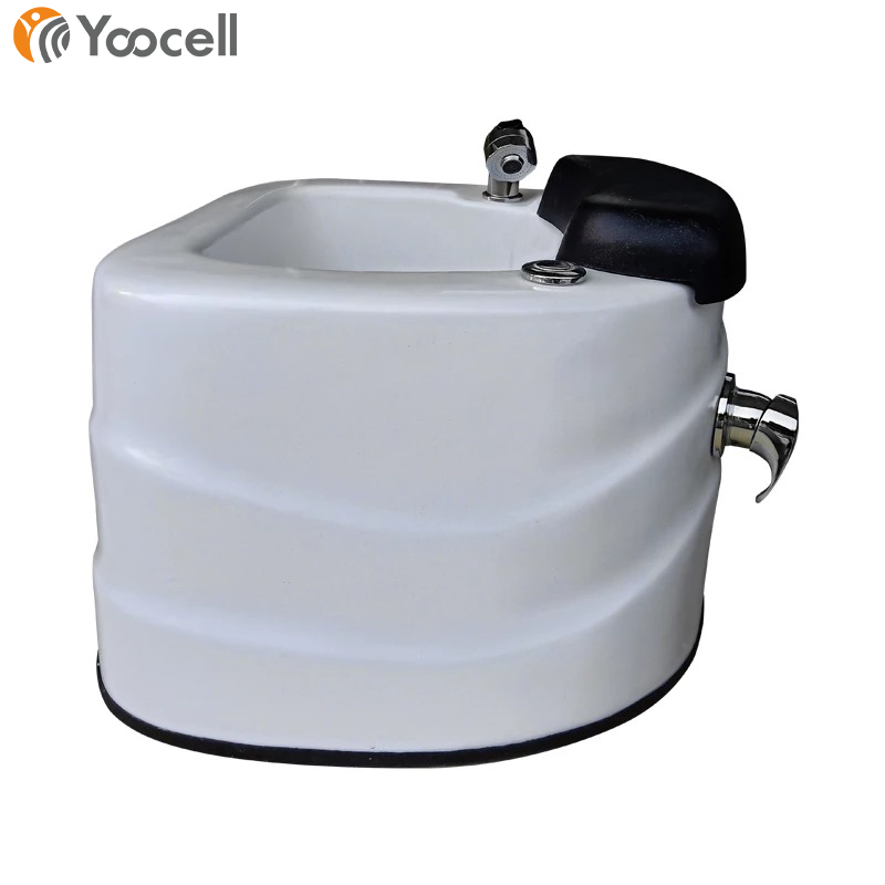 Yoocell High Quality White Pedicure Sink Bowls For Spa Massage Pedicure Chairs Footbath Basin