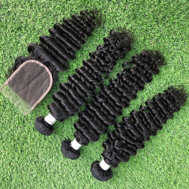 deep wave cheap brazilian hair weave bundles, red hair closures and ombre hair with closure, brazilian hair with closure