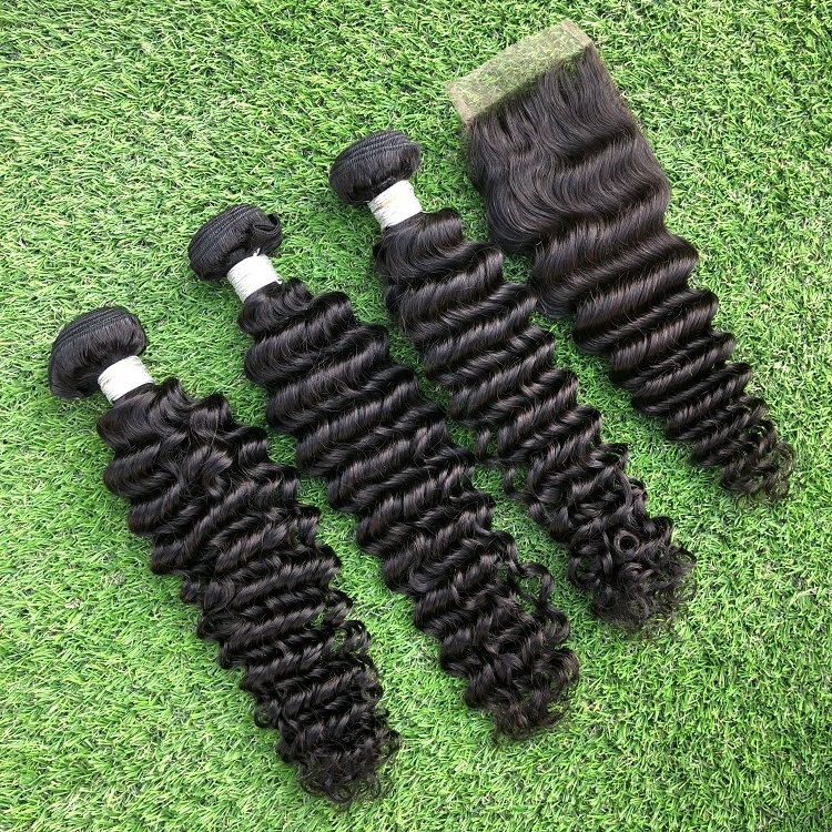 deep wave cheap brazilian hair weave bundles, red hair closures and ombre hair with closure, brazilian hair with closure