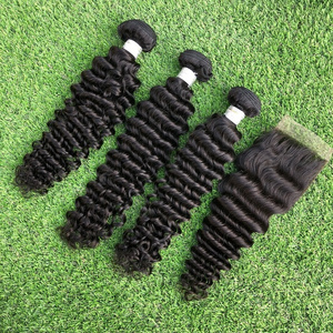 deep wave cheap brazilian hair weave bundles, red hair closures and ombre hair with closure, brazilian hair with closure