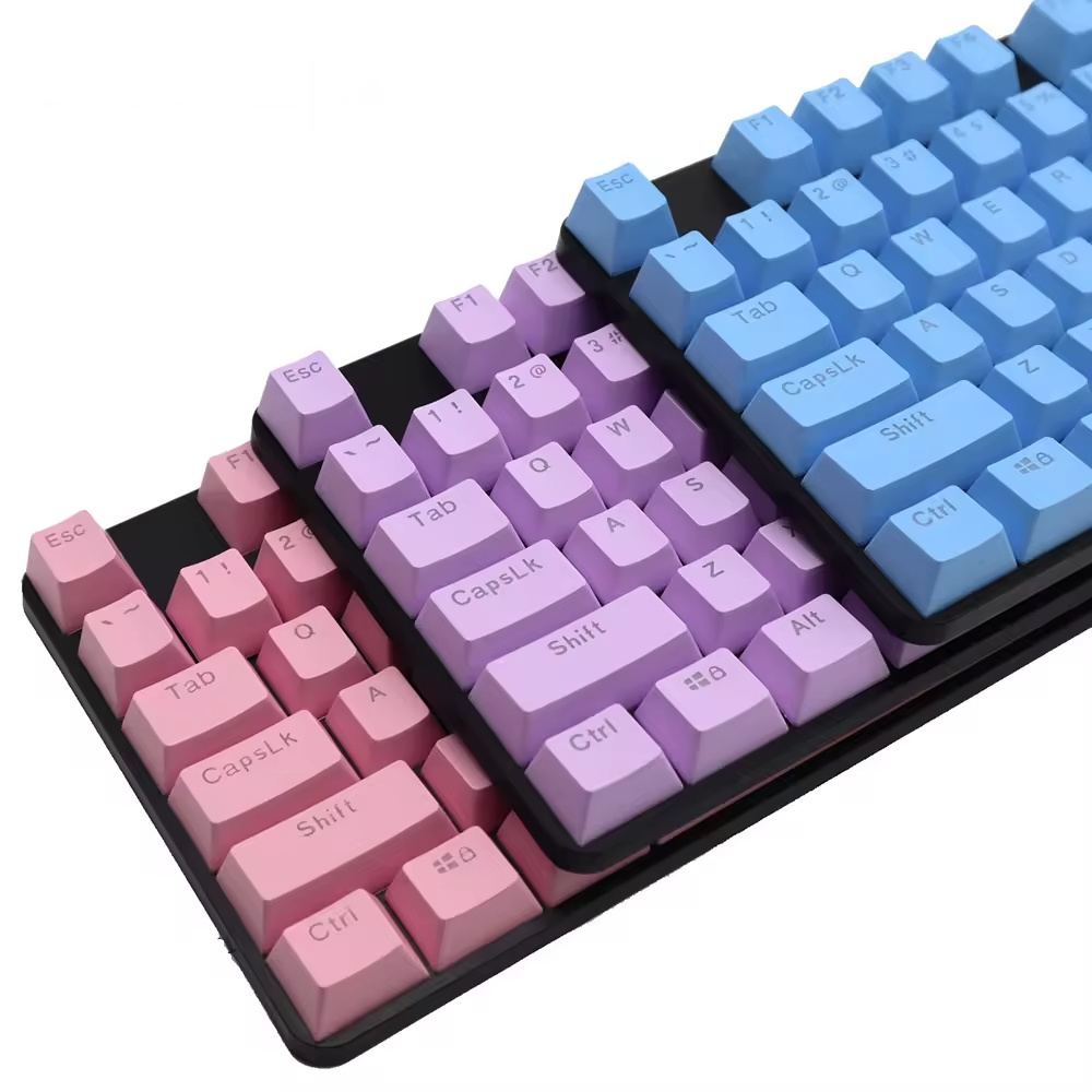 wholesale Custom Colorful Double Shot ABS Light Through Key Caps PBT Keycaps for Mechanical Keyboard