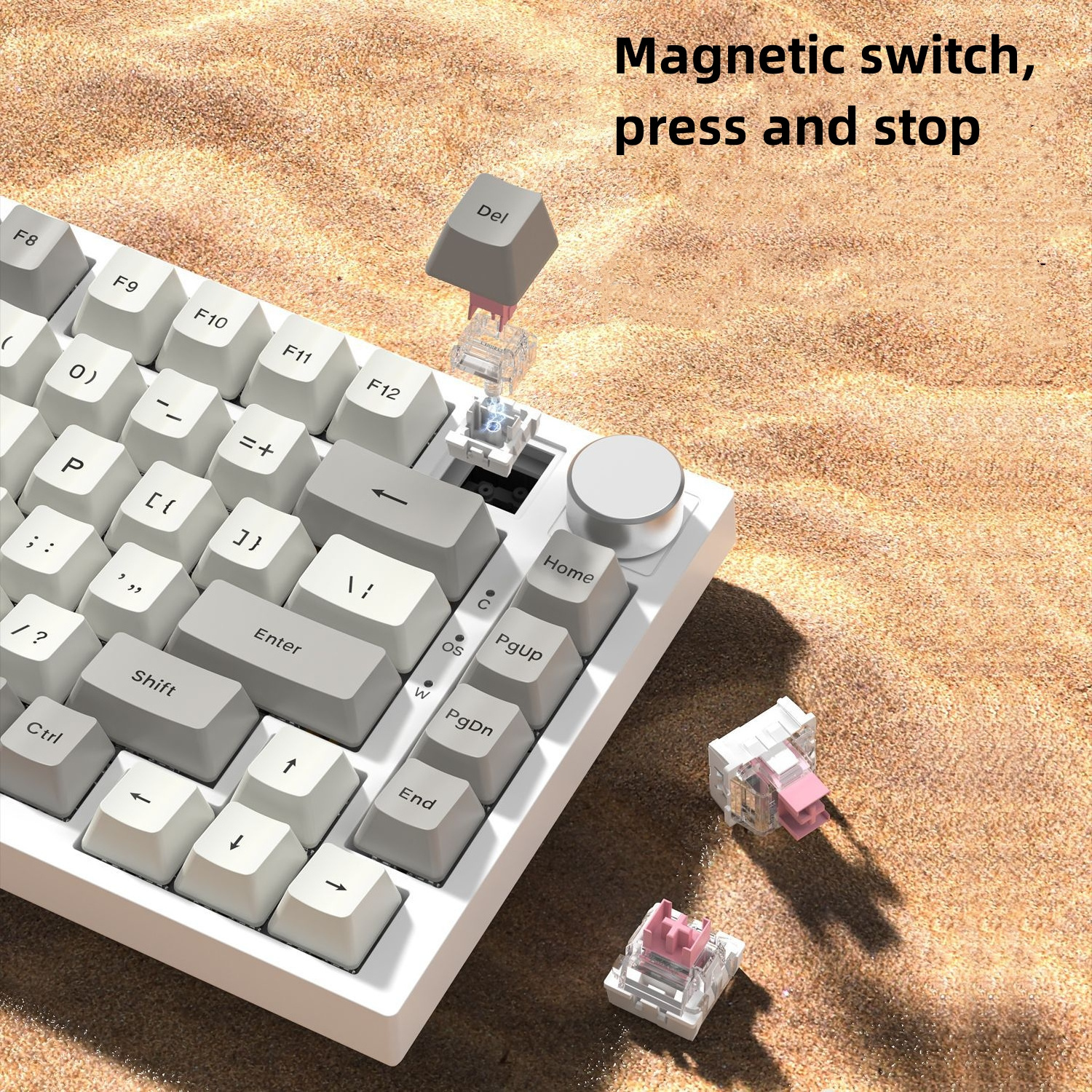 Computer Rgb Pc Hot Swappable Mechanical Keyboard Teclado Gamer 75% Knob Magnetic Switch Mechanical Keyboard