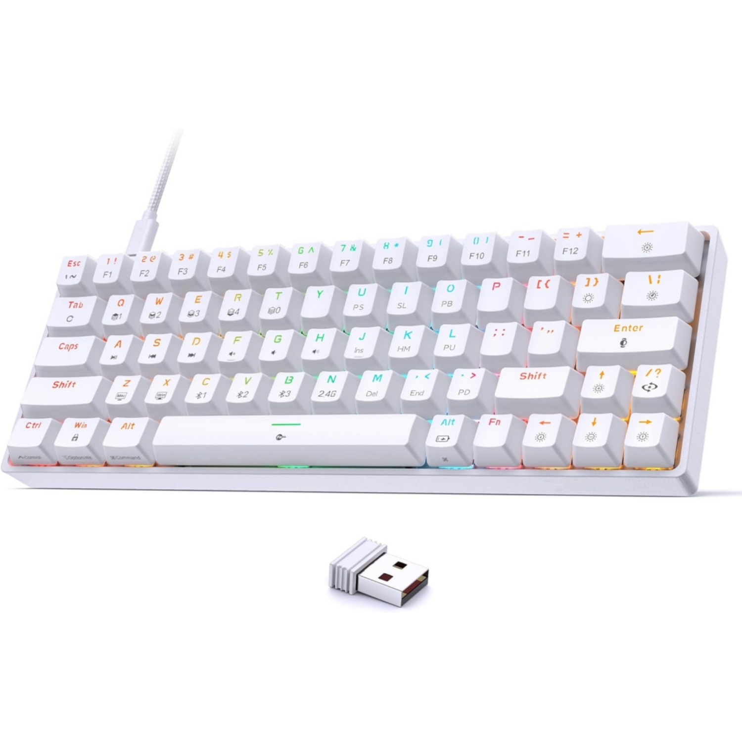 New Mini Wired Mechanical Keyboard 65% Gaming Keyboard with Hot Swap and USB Interface Red Switch for Computers