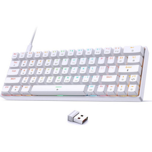 New Mini Wired Mechanical Keyboard 65% Gaming Keyboard with Hot Swap and USB Interface Red Switch for Computers