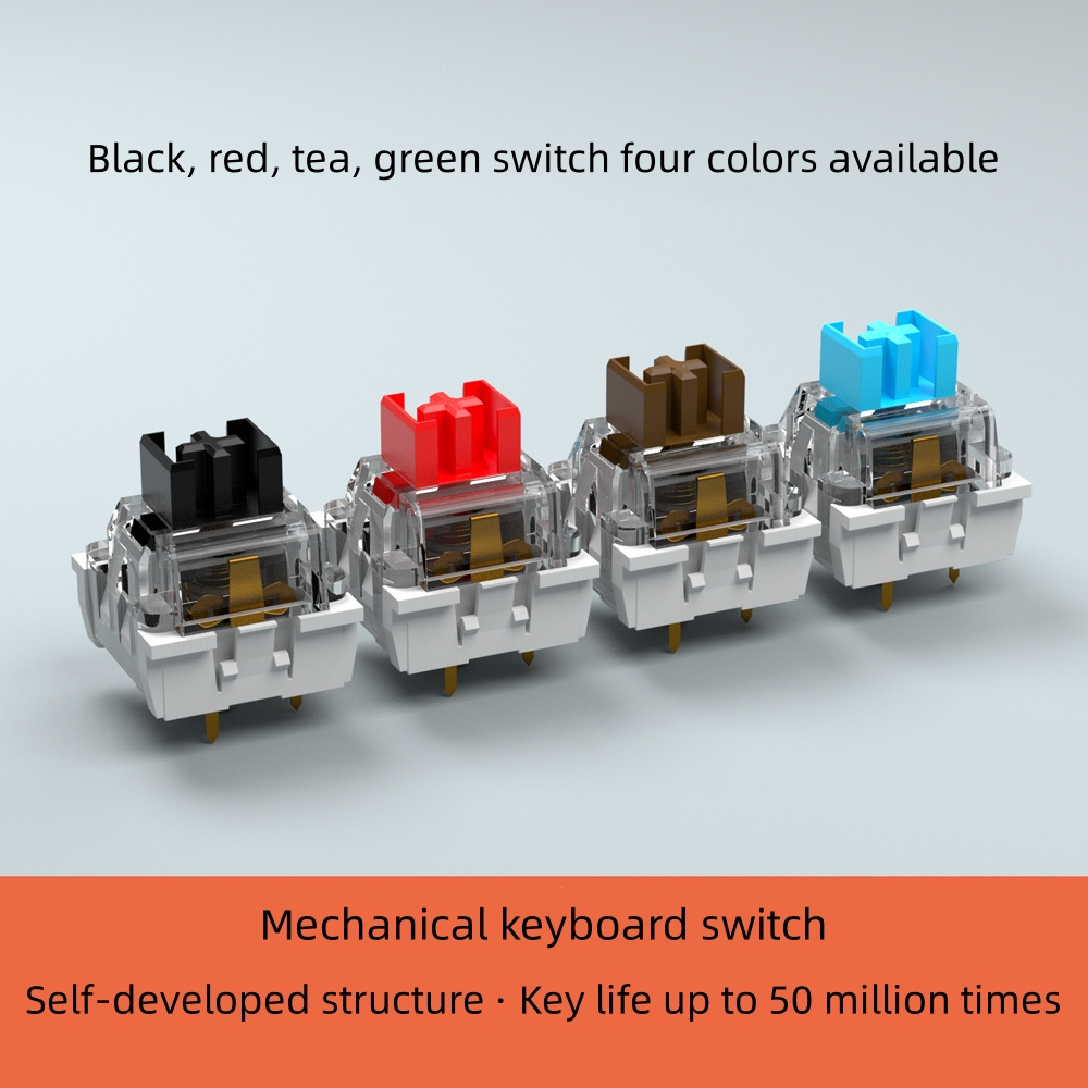 china wholesale Mechanical Keyboard Switch 3-pin Silver Red Black Blue Brown Axis Clear RGB Switch for gaming Keyboard