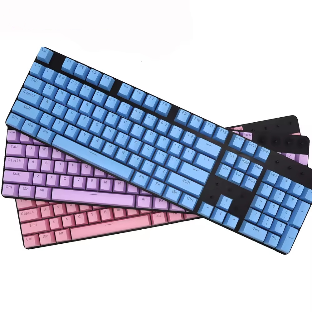 wholesale Custom Colorful Double Shot ABS Light Through Key Caps PBT Keycaps for Mechanical Keyboard