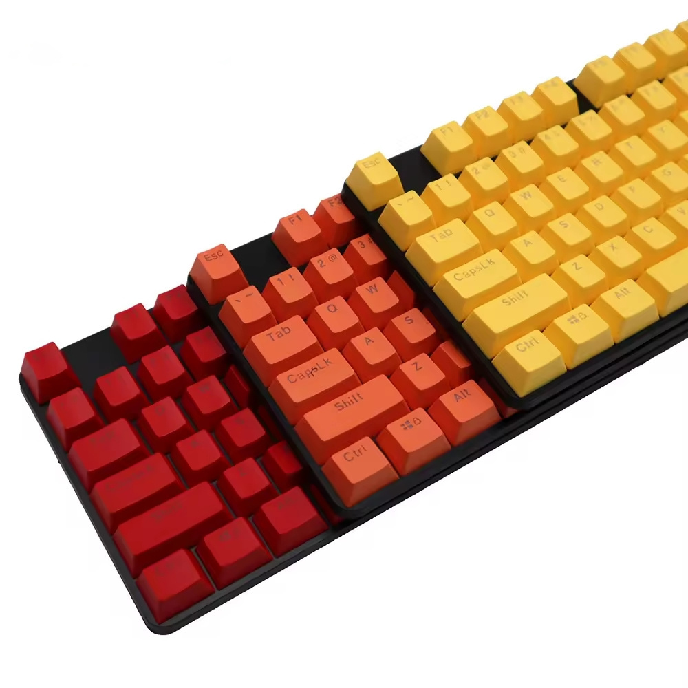 wholesale Custom Colorful Double Shot ABS Light Through Key Caps PBT Keycaps for Mechanical Keyboard