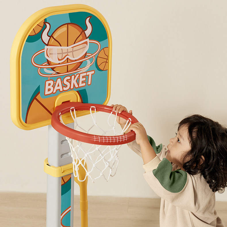 Multi-Function Adjustable Mini Basketball Hoop Set Hand-Eye Coordination Basketball Hoop Stand With Mini Board Educational Toys