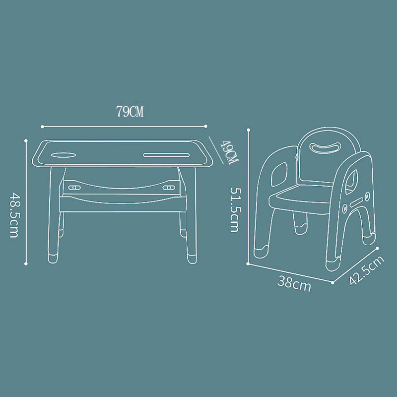 Educational Toys Activity Table Kids School Furniture Plastic Game Table And Chairs For Ceremonial Functions