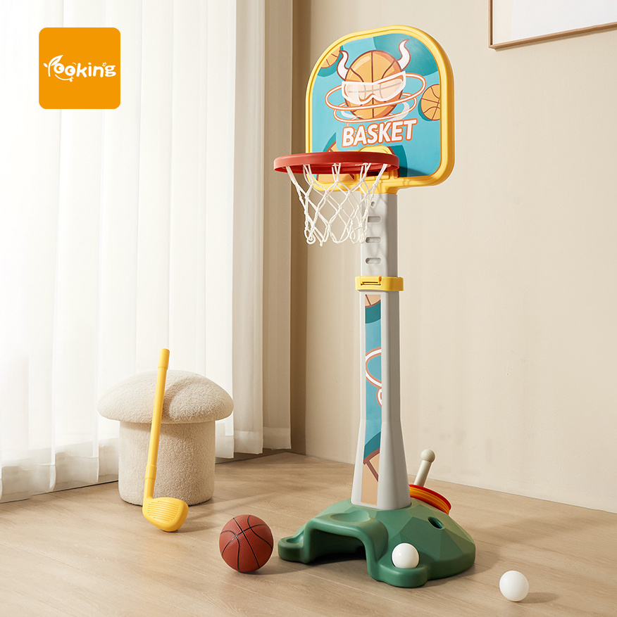 Multi-Function Adjustable Mini Basketball Hoop Set Hand-Eye Coordination Basketball Hoop Stand With Mini Board Educational Toys