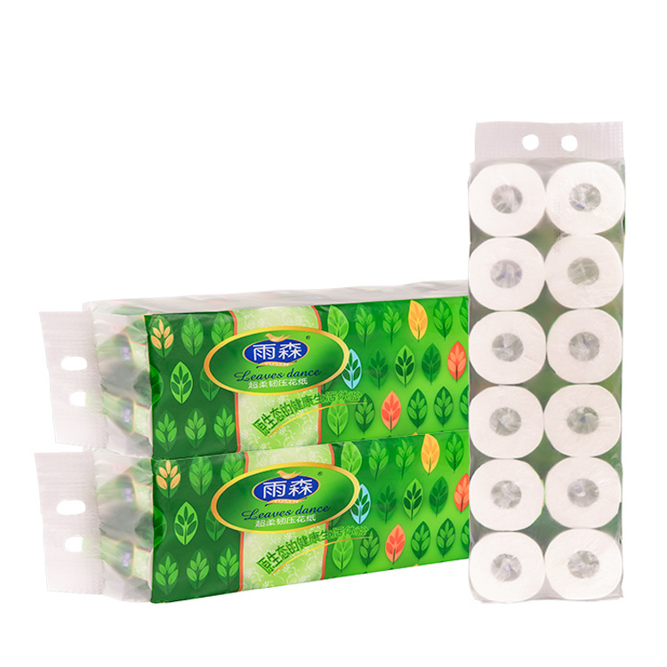 Customized High Quality tissues papers 2 ply bulk rolls Wholesale toilets rolls made in china