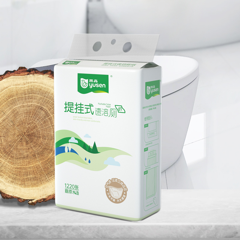 Multi -Function Anti -Mold Bottom Toilet Tissue Paper 5ply Skin -Friendly Virgin Wood Pulp Hanging Flushable Toilet Paper