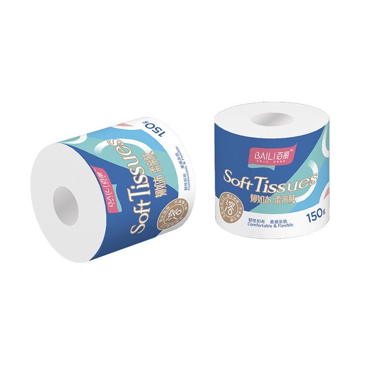 Biodegradable 3ply Toilet Tissue Wholesale Wood Pulp Toilet Paper Embossed Bathroom Tissue Roll