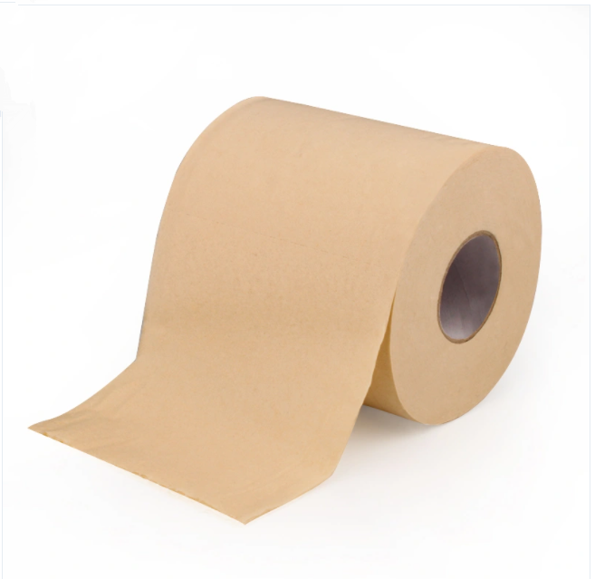 Bulk 100% bamboo tissue rolls bamboo paper tissue 10 rolls luxury bamboo 3ply brown toilet paper